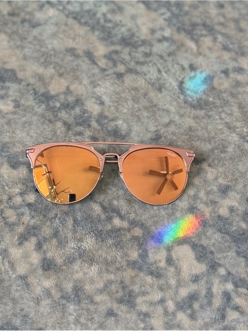 Quay x Chrisspy Gemini Rose Gold Sunglasses